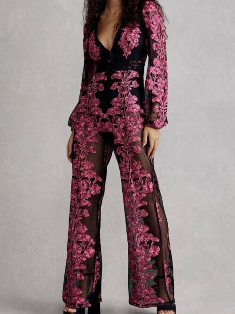 Free People x For Love and Lemons Temecula Embroidered Boho Jumpsuit NWT